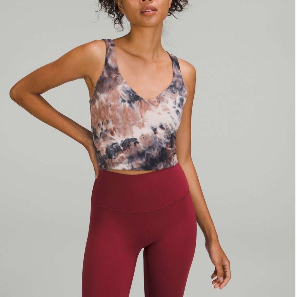 Lululemon Align Tank Top Diamond Dye Seashell Smoky Topaz Graphite Grey Size 6